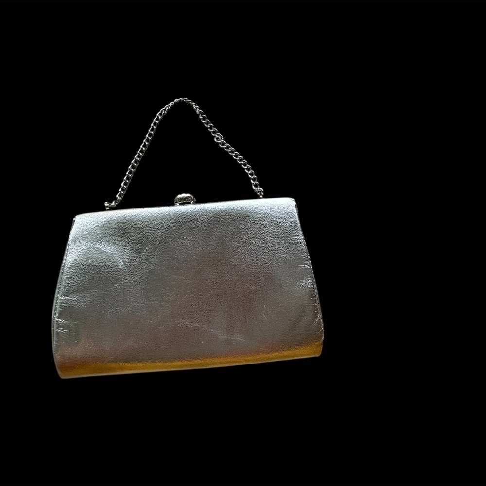 Vintage Silver metallic hand bag/clutch
